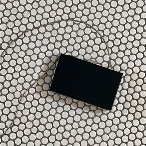 Rachel Zoë black hard clutch